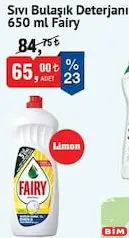 FAİRY SIVI BULAŞIK DETERJANI 650 ML